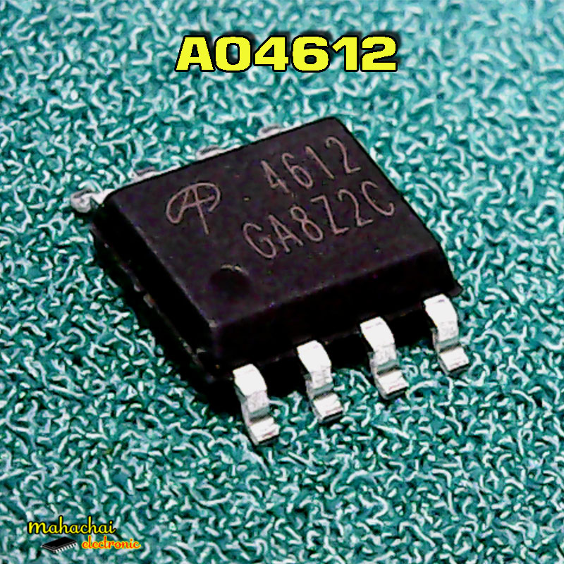 Picture of SMD AO4612 AO MOSFET SMD 4612 MOSFET SOP8 8 Pin Leads IC Power MOSFET IC Chip - Multi Plug
