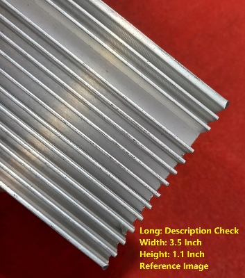 Picture of Long 4.25 Inch REDOUBLE Side Finned Aluminum Heatsink 4.25 Inch Aluminium Heatsink Cooling Radiator 4.25×3.5×1.1 Inch Aluminium Heat Sink Tools Sets Silver Tone Aluminum Heat Sink For Inverter Transistor IC 4.25 Inch Heatsink
