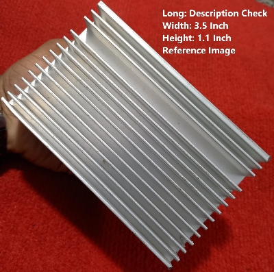 Picture of Long 4.25 Inch REDOUBLE Side Finned Aluminum Heatsink 4.25 Inch Aluminium Heatsink Cooling Radiator 4.25×3.5×1.1 Inch Aluminium Heat Sink Tools Sets Silver Tone Aluminum Heat Sink For Inverter Transistor IC 4.25 Inch Heatsink