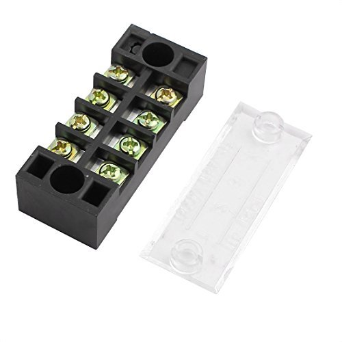 Picture of TB-1504 4P Double Row Terminal Block 600V 15A Terminal Block TB-1504 600V 15A 4P Double Row 4 Pin Terminal Block TB-1504 Terminal Block 600V 15A TB Series 4 Positions Ways Dual Row Barrier Screw Terminal Block Wire Cables Connector