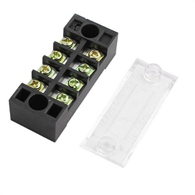 Picture of TB-1504 4P Double Row Terminal Block 600V 15A Terminal Block TB-1504 600V 15A 4P Double Row 4 Pin Terminal Block TB-1504 Terminal Block 600V 15A TB Series 4 Positions Ways Dual Row Barrier Screw Terminal Block Wire Cables Connector
