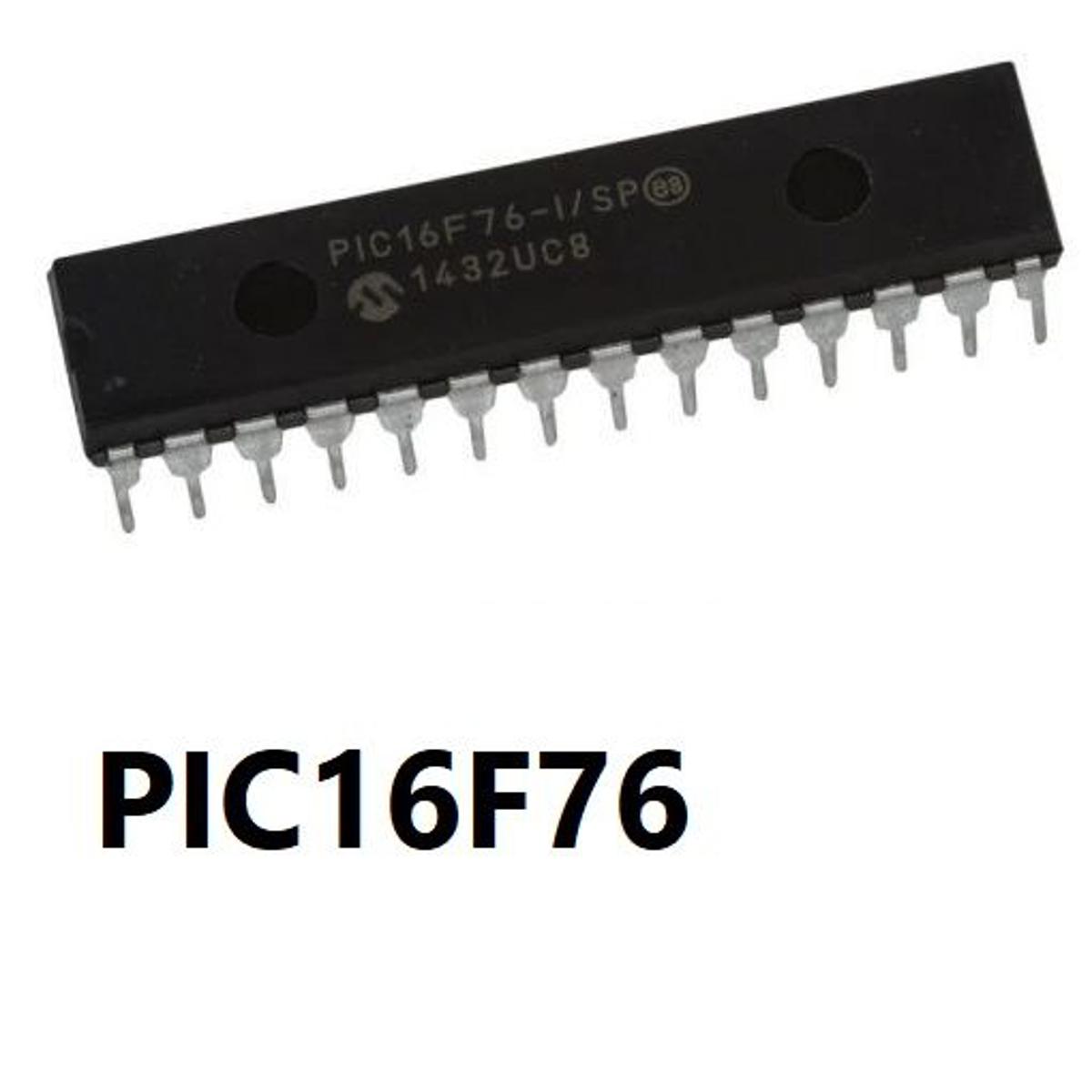 Picture of PIC16F76 IC PIC16F76 Microcontrollers IC 16F76 IC  MCU DIP-28 28 Pin Leads Dual In Line Package Chip