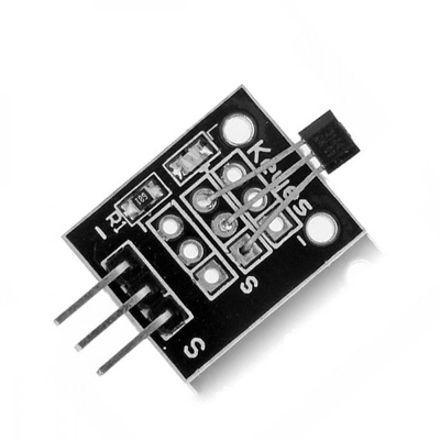 Picture of Small PCB Hall Effect Sensor Module A3144E 49E 3 Pin Hall Sensor Hall Effect Detection Magnetic Switches Speed Counting Sensor Module For Arduino 3 Pin Leads