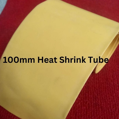 Picture of 2 Feet- 100mm Heat Shrink Tube 100mm YELLOW Heatshrink Tubing Shrinkable Wrap Wire Cables Sleeve Set Heat Shrink Φ100mm Wire