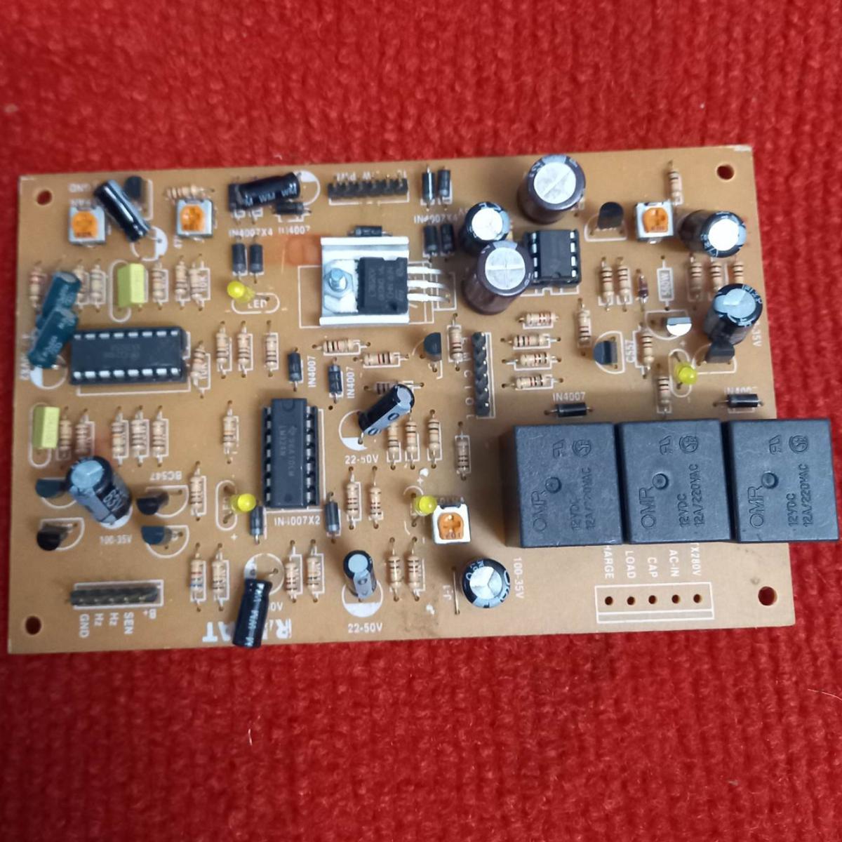 Picture of IPS OSCILLATION 3 Relay 600VA-800VA FIBER Board IPS Inverter Oscillation Control Board Circuit DC 12V To AC 220V Output Square Wave With Charging Overload Protection Inverter Motherboard