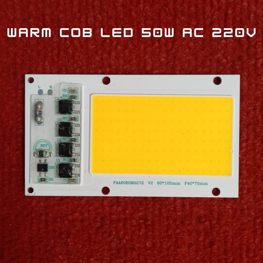 Picture of 60105 WARM Color 50W AC 220V 50W Size 60x105mm COB SMD LED Light Chip White COB LED Light 220V COB - Fun To have