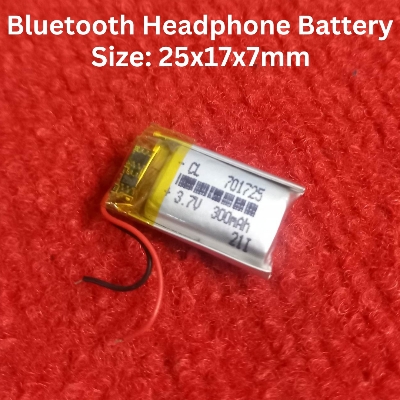 Picture of 300mAh BLUETOOTH Headphone Battery 3.7V Rechargeable Battery 300mAh Battery Size 25x17x7mm 3.7V Lithium Battery 3.7V Battery Lipo Battery 300mAh For