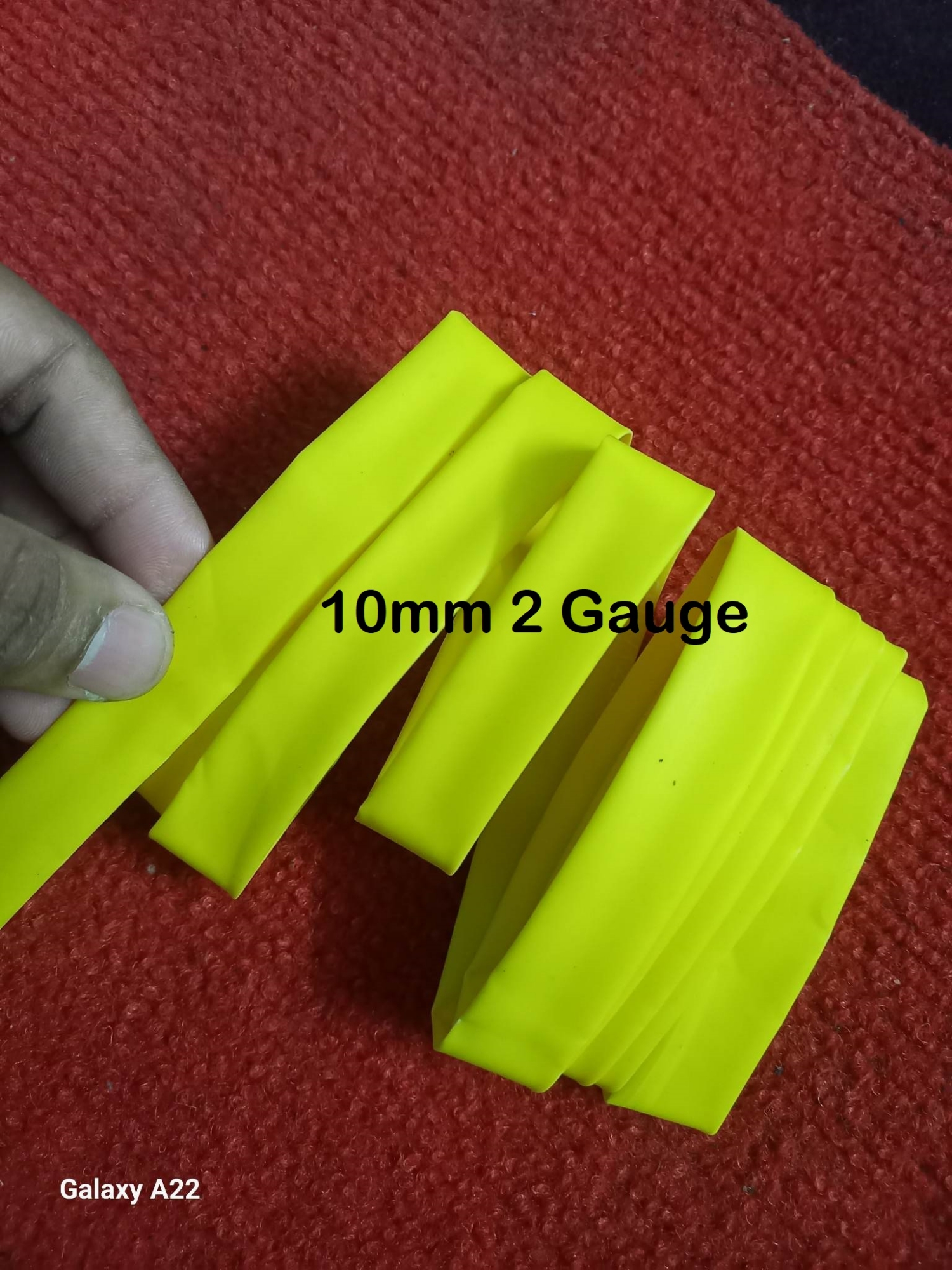 Picture of 2 Gauge- 10mm Heat Shrink Tube 10mm Yellow Heatshrink Tubing Shrinkable Wrap Wire Cables Sleeve Set Heat Shrink Φ10mm Wire DIY Connector Repairs