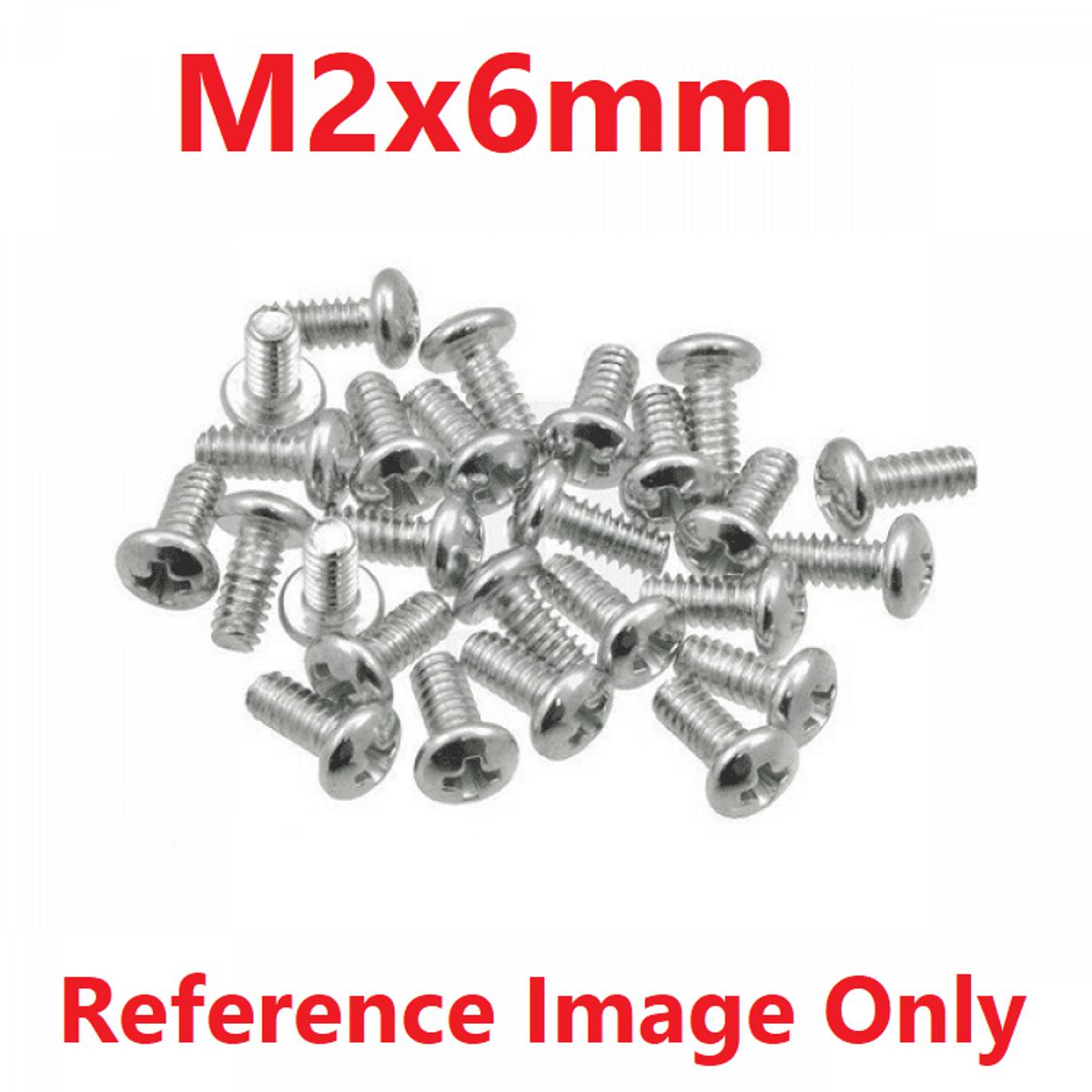 Picture of 1000Pcs- M2 Round Head Screws M2x6mm Stainless Steel Round Cro-ss Pan Head Machine Screw Bolts Self Tapping Plain End M2 Crosshead Screws 