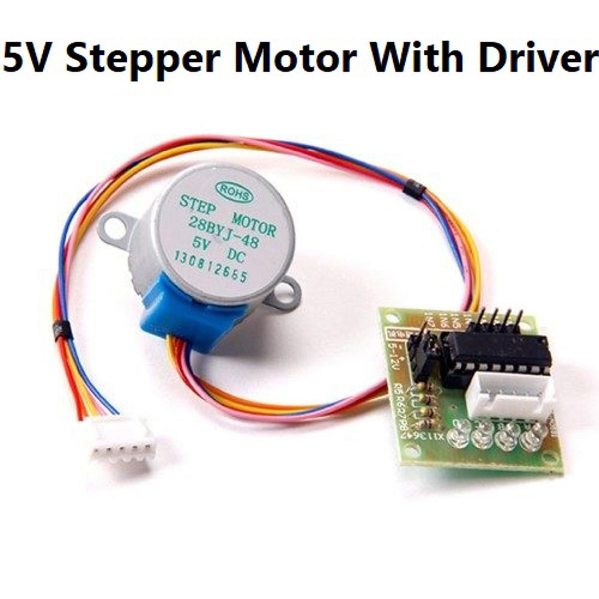 Picture of Driver With 5V Stepper Motor DC 5V 28BYJ-48 4 Phase 5 Wires With ULN2003 Driver Board Programmable Small Reduction Gear Motor For 3D Printer CNC Machine Arduino DIY Project