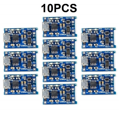 Picture of 10Pcs-CURRENT Protections TP4056 TP-4056 TP 4056 5V 1A Micro USB With Current Protection Charger Circuit Module Li-Ion Lithium Lipo 18650 AA AA Battery Charging Circuit Board Adapters