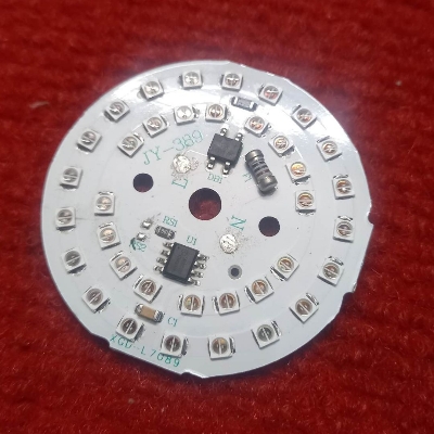 Picture of Round UV DIRECT AC 220V SMD LED Ultra Bright Clear Transparent 20mA Purple UV LED Diode Lights Emitting Diodes LEDs Bulb For Electronics Science Project Light General Purpose