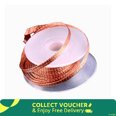 Picture of Solder Remover WICK Desoldering Braid Wick Width 2mm Length 0.75m Electronics BGA SMD Components Repair Desoldering Wick Braided Copper Remover
