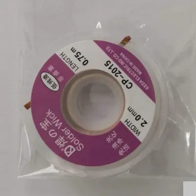 thumbnail image 2 of 2mm Desoldering Braid Wick With Handy Dispenser - Solder Removal Made Easy 2 of 14