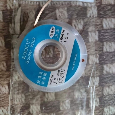 Picture of 5Pcs- Solder Remover WICK Desoldering Braid Wick Width 2mm Length 0.75m Electronics BGA SMD Components Repair Desoldering Wick Braided Copper