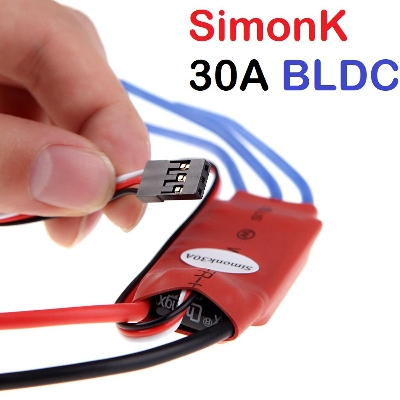 Picture of 30A BLDC ESC30A ESC-30A ESC 30A Brushless DC Motor Speed Controller ESC Electronic Brushless 30A Motor Speed Controller Power Supply Cables