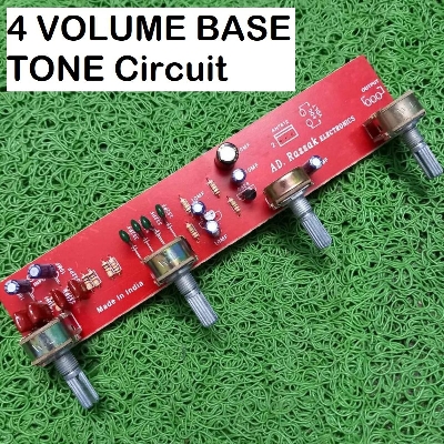 Picture of BETTER QUALITY BASE TONE Circuit 4 VOLUME Pot Base Tone Circuit Board 4 Volume Potentiometer Switches Base Tone Circuit For Amplifier 