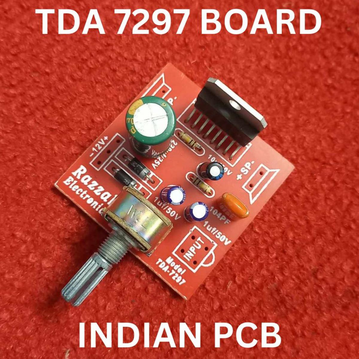 Picture of INDIAN PCB SINGLE Volume TDA7297 Board TDA7297 Amplifier Circuit 12V Dual Speaker 15W 15W TDA7297 Digital Audio Power Amplifiers Circuit