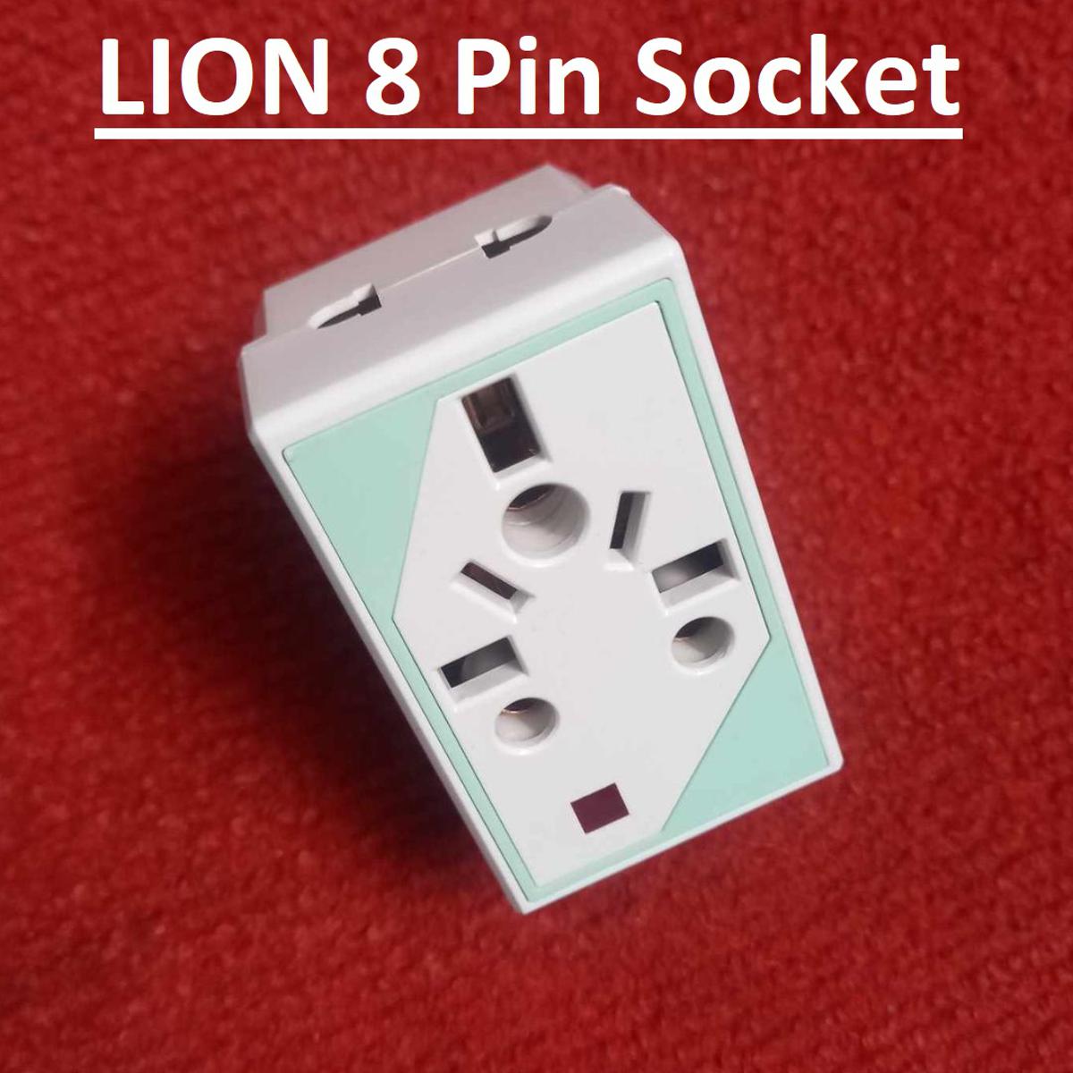 Picture of LI-ON Power Fuse Socket AC 250V 16A 2 Pin Power Plug To 3 Way 5 Point Socket Converter With LED Indicator Electrical Multi Socket Plug Adapters