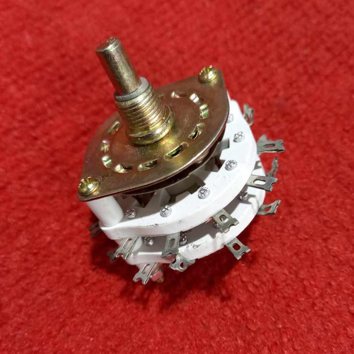 Picture of 24Pin Channel Selector Rotary Switch 2 Pole 12 Position Selectable Single Deck for Radio TV Other Electronic