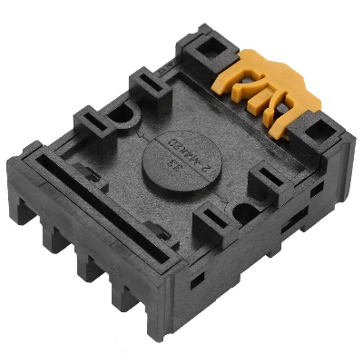 Picture of PTF083A THIN 8 PIN Industrial 10A 250VAC Thin Pin 8 Pin Glass Power Relay Base Terminals Mount Socket Electromagnetic Relay Switches PTF083A DPDT 2NO 2NC