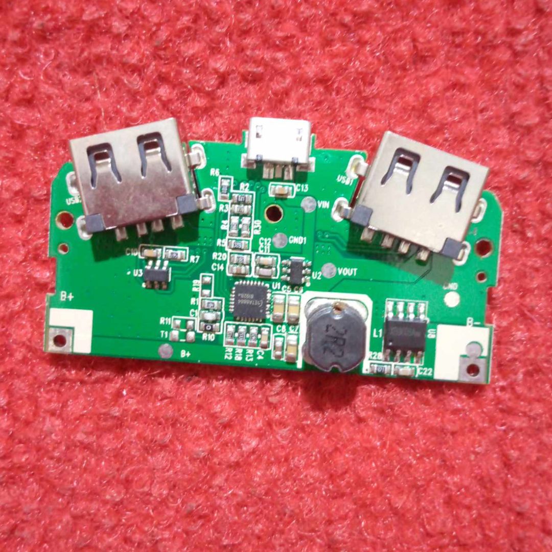 Picture of Better Quality Dual USB Power Bank Circuit Input DC 5V 2A Micro USB Socket Output DC 5V 2A 1A Dual USB & BMS Protection Lithium Battery 3.7V 14500 18650 Battery Mobile Phone Charging Module