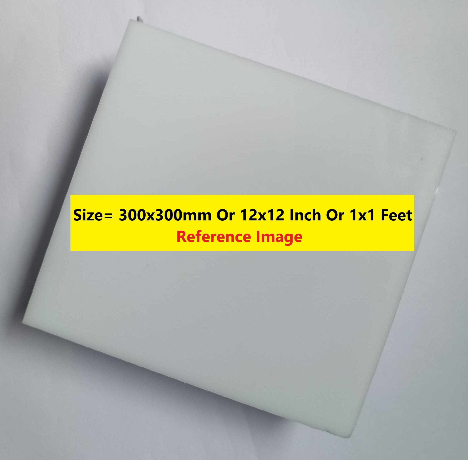 Picture of WHITE 2mm Acrylic Sheet 2mm White Plastic Sheet 2mm Thick Acrylic Sheets Cutting Size 300x300mm Or 12×12 Inch Or 1×1 Feet 12 Inch Acrylic Sheet White Perspex Acrylic Sheet 2mm White Acrylic Plexiglass