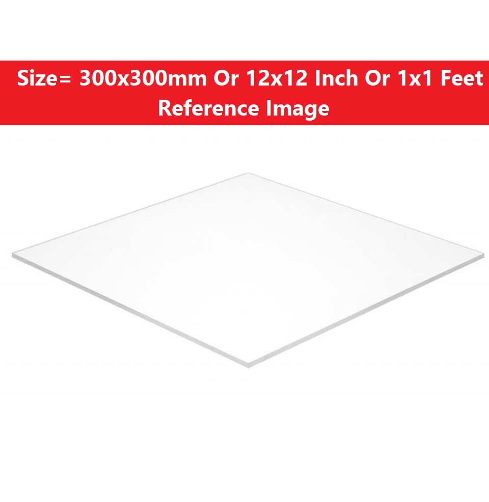 Picture of WHITE 2mm Acrylic Sheet 2mm White Plastic Sheet 2mm Thick Acrylic Sheets Cutting Size 300x300mm Or 12×12 Inch Or 1×1 Feet 12 Inch Acrylic Sheet White Perspex Acrylic Sheet 2mm White Acrylic Plexiglass