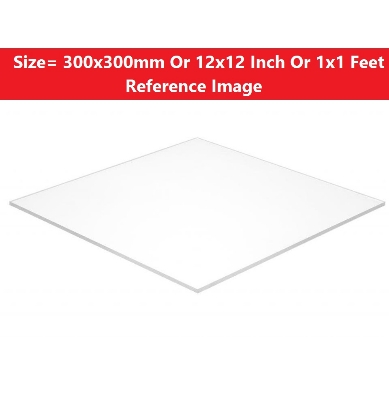 Picture of WHITE 2mm Acrylic Sheet 2mm White Plastic Sheet 2mm Thick Acrylic Sheets Cutting Size 300x300mm Or 12×12 Inch Or 1×1 Feet 12 Inch Acrylic Sheet White Perspex Acrylic Sheet 2mm White Acrylic Plexiglass