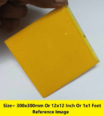 Picture of YELLOW 2mm Acrylic Sheet 2mm Yellow Plastic Sheet 2mm Thick Acrylic Sheets Cutting Size 300x300mm Or 12×12 Inch Or 1×1 Feet 12 Inch Acrylic Sheet Yellow Perspex Acrylic Sheet 2mm Yellow Acrylic Plexiglass