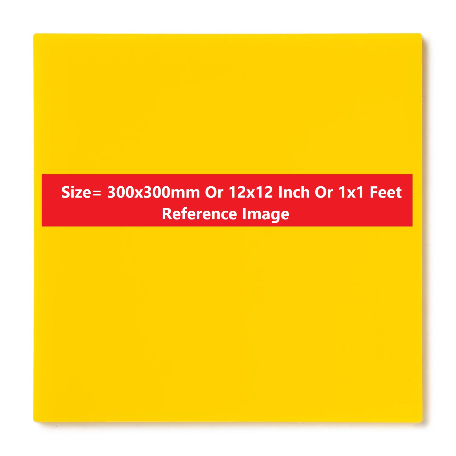 Picture of YELLOW 2mm Acrylic Sheet 2mm Yellow Plastic Sheet 2mm Thick Acrylic Sheets Cutting Size 300x300mm Or 12×12 Inch Or 1×1 Feet 12 Inch Acrylic Sheet Yellow Perspex Acrylic Sheet 2mm Yellow Acrylic Plexiglass