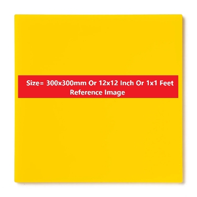 Picture of YELLOW 2mm Acrylic Sheet 2mm Yellow Plastic Sheet 2mm Thick Acrylic Sheets Cutting Size 300x300mm Or 12×12 Inch Or 1×1 Feet 12 Inch Acrylic Sheet Yellow Perspex Acrylic Sheet 2mm Yellow Acrylic Plexiglass