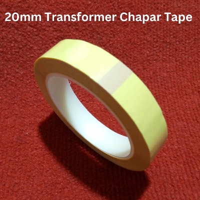 Picture of 20mm Transformer Chapar Tape Adhesive Insulation Anti Flame Single Sided Tape Polyester Yellow PET Mylar Tape