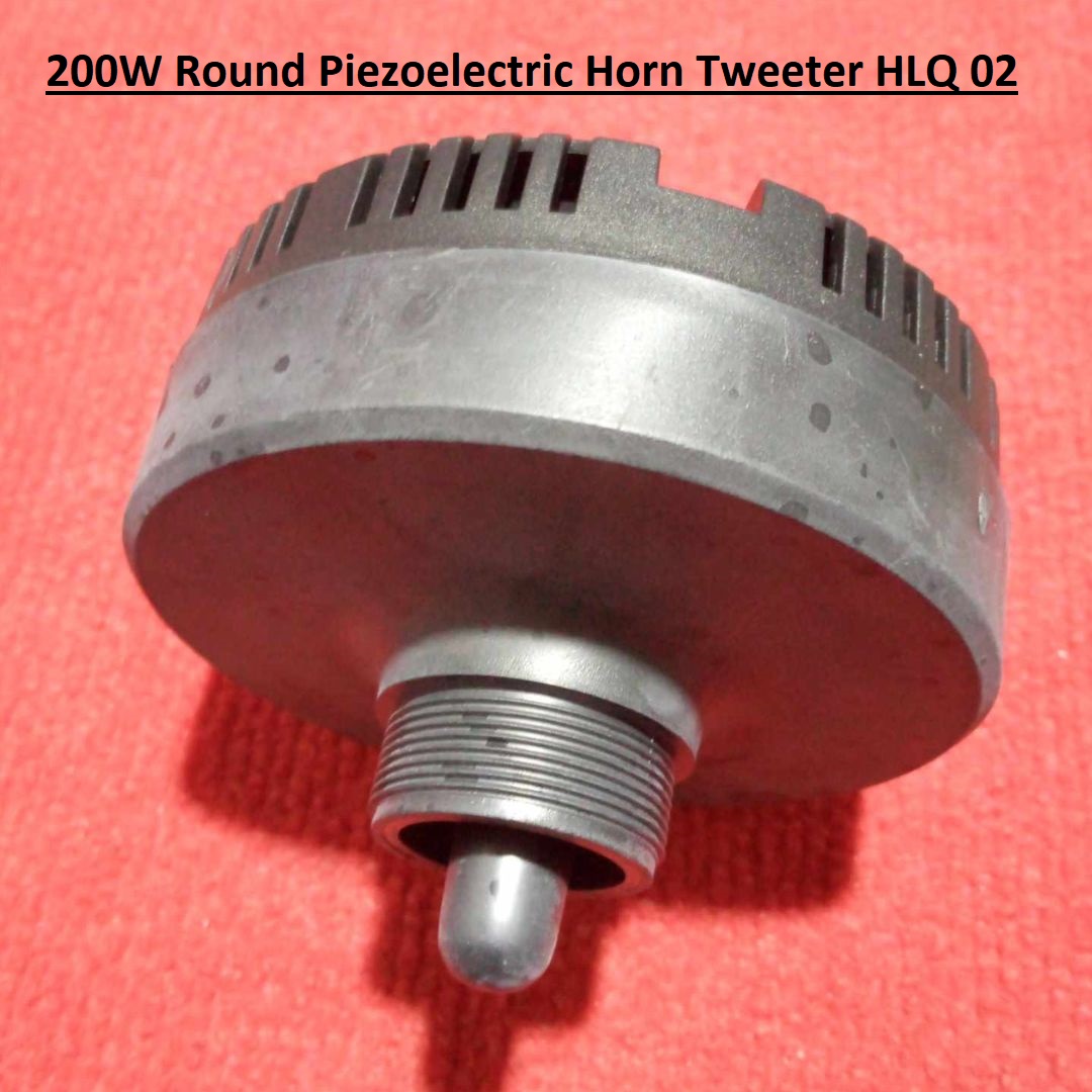 Picture of 200W Round Piezoelectric Horn Tweeter HLQ 02 4 Inch Professional Hi-Fi Voice Ultra Sound Multimedia Speaker DC 12V 200 Watt 4-16 Ohms Audio Speaker HiFi Deep For Home Theater Loudspeaker Car Horn Stereo Amplifiers
