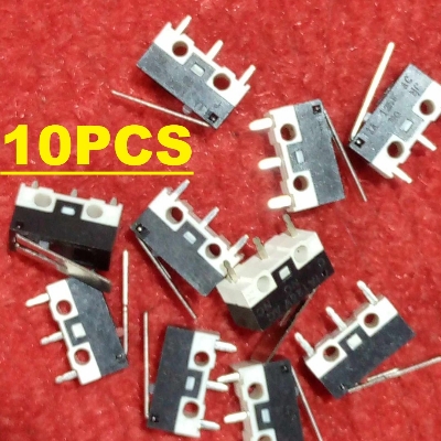 Picture of 10PCS - 1A Limit Switch 3 Pin 1A 125VAC SPDT 3 Pin 13mm Long Straight Hinge Lever Arm Switch Micro Limit Switch Momentary Push Switch For 3D Printers CNC Machine DIY