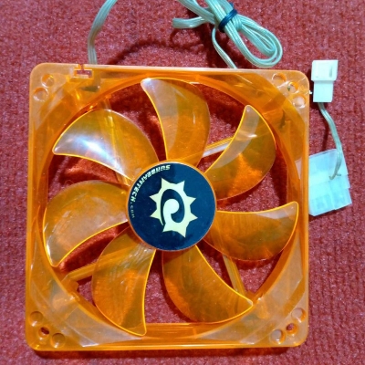 Picture of Heavy 5″ Inch 12V Computer Cooling Fans 5 Inches DC 12V 127mm Heatsink Cooler Cooling Fan Radiator Heat Dissipation Fan With UV LED Cables Connector