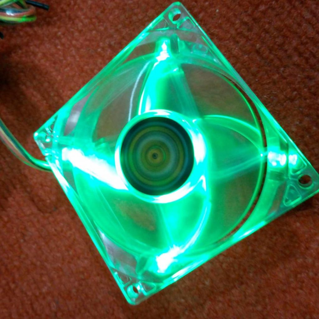 Picture of Heavy 3″ Inch 12V Computer Laptop Cooling Fans 3 Inches DC 12V 127mm Heatsink Cooler Cooling Fan Radiator Heat Dissipation Fan With GREEN LED Cables Connector