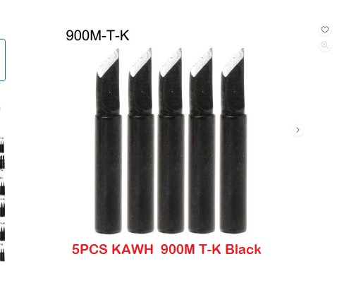 Picture of 5PCS-BLACK Color 900M-T-K Soldering Tip Bit Leads Free Soldering Iron Bit Iron Head Replacement Pencil Soldering Solder Iron Tip For Soldering Iron & Station Tools Tip