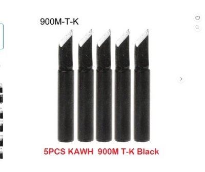 Picture of 5PCS-BLACK Color 900M-T-K Soldering Tip Bit Leads Free Soldering Iron Bit Iron Head Replacement Pencil Soldering Solder Iron Tip For Soldering Iron & Station Tools Tip