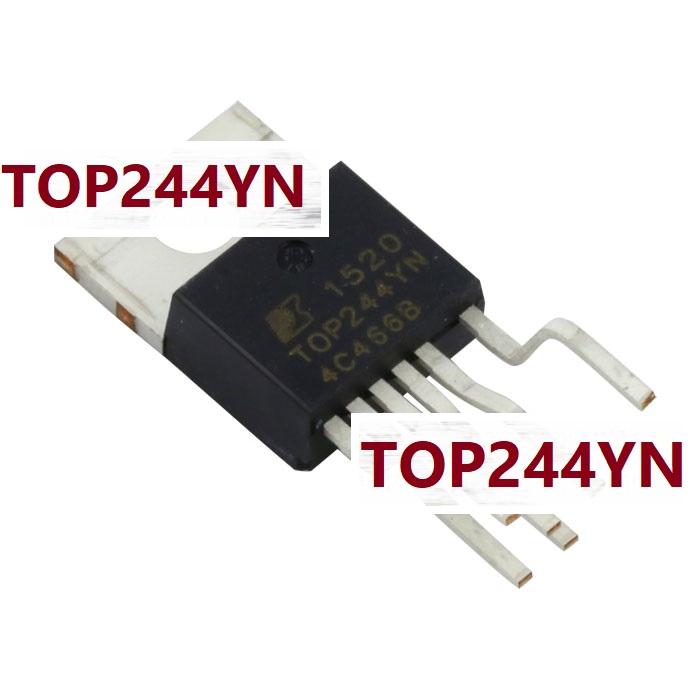 Picture of TOP244 IC TOP244Y TO-220-6 IC 6 Pin Leads 265VAC 45W AC/DC Converters Power Integrated Controller TOP244YN IC