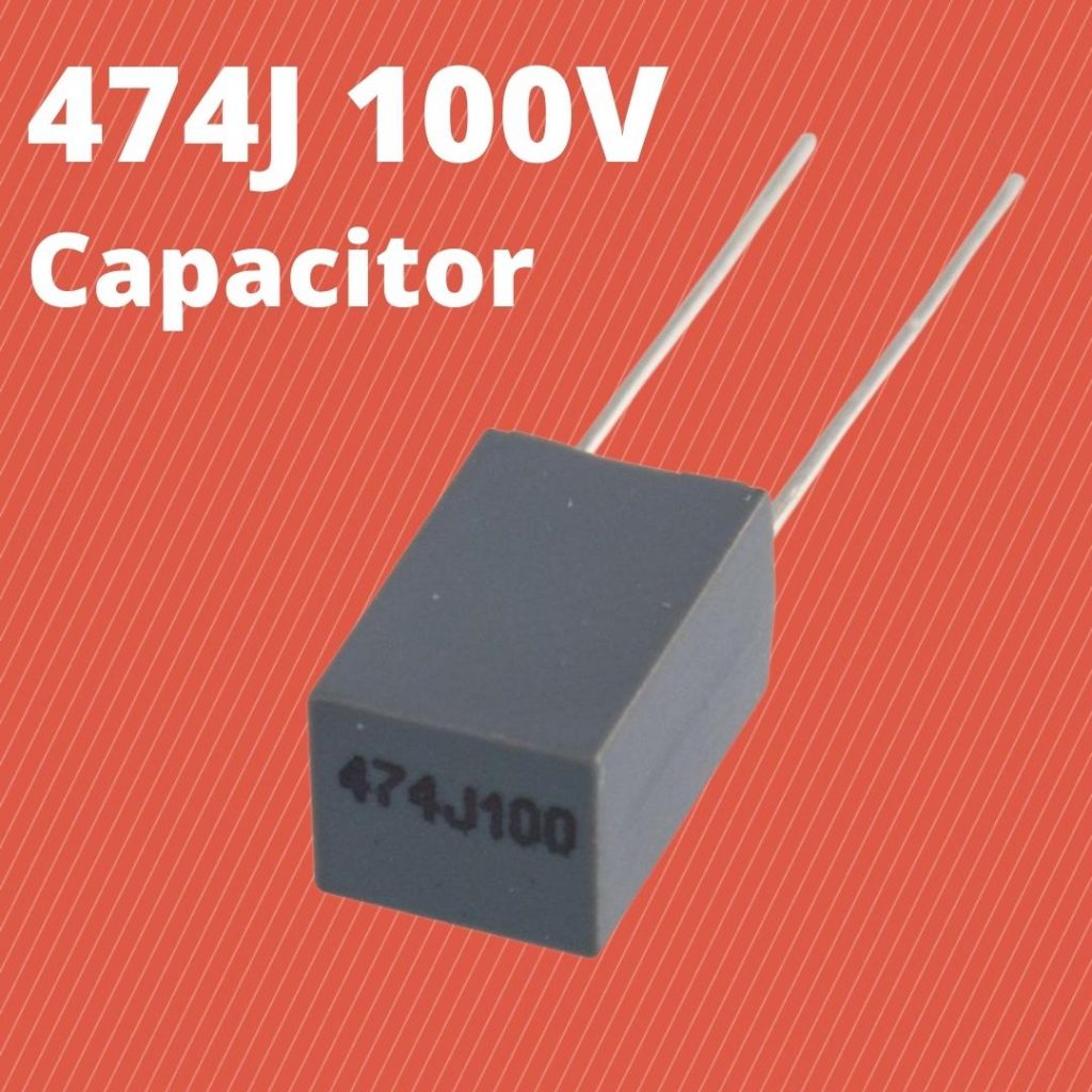 Picture of 10Pcs- 474j 100V BOX Capacitor 474j Metalized Polyester Film Capacitor 474j 100V Capacitor 474j Capacitor 2 Pin Leads