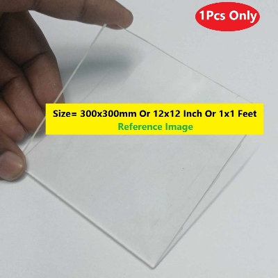 Picture of TRANSPARENT 3mm Acrylic Sheet 3mm Clear Plastic Sheet 3mm Thick Acrylic Sheets Cutting Size 300x300mm Or 12×12 Inch Or 1×1 Feet 12 Inch Acrylic Sheet Clear Perspex Acrylic Sheet 3mm Clear Acrylic Plexiglass