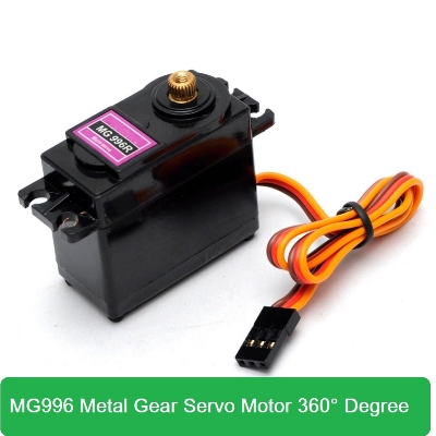 Picture of MG996R Servo Motor Large Torque DC 4.8V 7.2V Metal Gear Servo Motor MG996 360 Degree Servo Motor Rotation Standard Quality With Cables MG996 Servo Motor 360 Degree Rotation