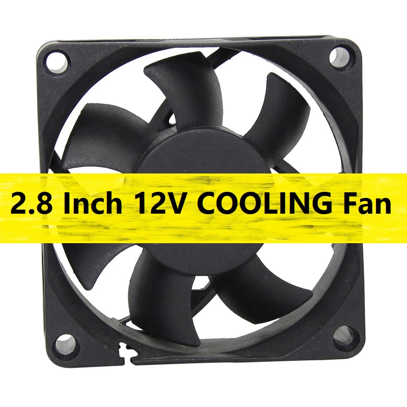 Picture of 7025 FAN 12V COOLING Fan 2.8 Inch Cooling Fan 70mm Fan Heatsink Cooler Cooling Fan 12V DC Fan 70x70x25mm Heat Dissipation Mini Fans With Cables