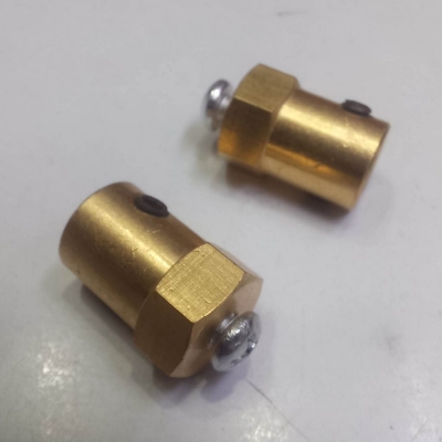 Picture of 17mm Length COOPER Hex Motor Shaft Coupling 6mm Brass Hex Coupler 17mm For Gear Motor Shaft Robotic Tools