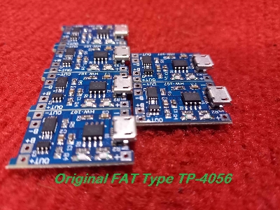 Picture of 5Pcs- Ori-ginal FAT Type  CURRENT Protections TP4056 5V 1A Micro USB TP4056 Charging Circuit Module for 3.7v Battery
