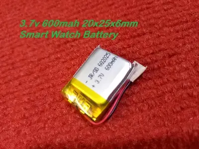 Picture of Smart Watch  Battery 3.7V 600mAh Battery 3.7V Battery Size 20x25x6mm Rechargeable Battery 3.7V Battery For Bluetooth Headphone Batteries