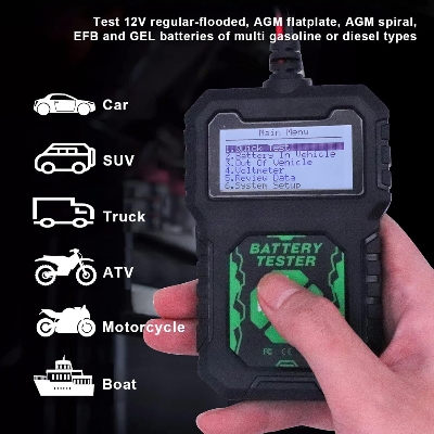 Picture of QUICK-LYNKS High Precision 12V Car Battery Tester Analyzer Circuit Tester Cranking Charge Test CCA Voltage Vehicle Boat Truck Battery Test 100 To 2000CCA Digital 12V Battery Tester Tools