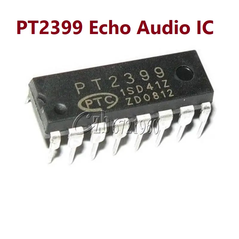 Picture of A Class PT2399 Echo Audio Processor IC DIP-16 Leads PT2399 Digital Echo Audio Processor PT2399 Low Noise Echo Audio Processor IC 2399 Echo IC