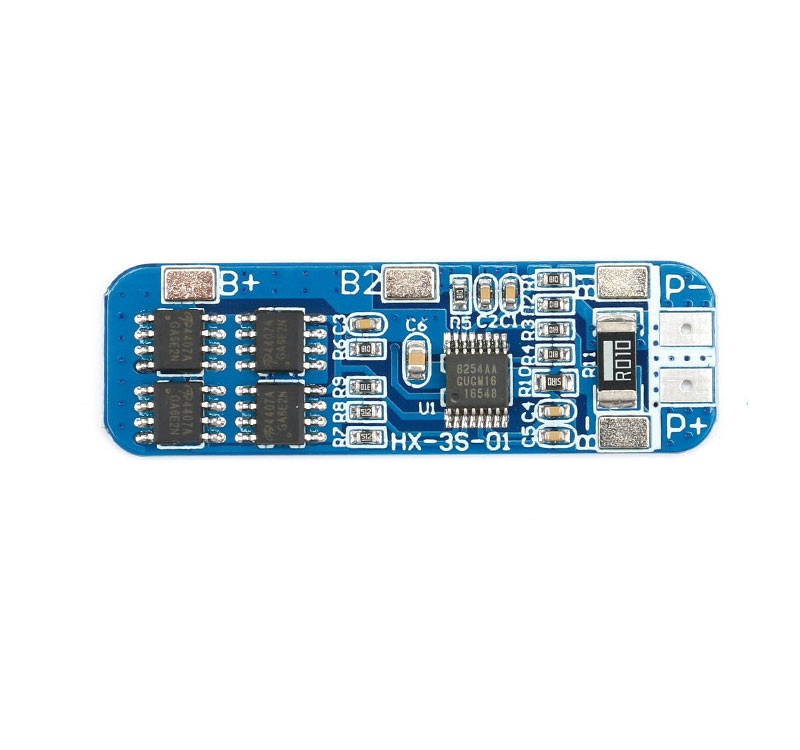 Picture of 4 IC 3S BMS BLUE 3S 12V BMS 10A BMS Circuit 18650 Battery Charger Module 11.1V 12.6V 10A 12V BMS Circuit Adapters